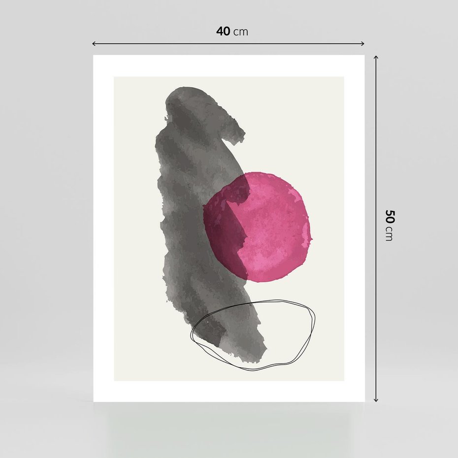 Plakat bez ramy 40x50 - Bezczasowe Rytmy - abstrakcyjne nieregularne plamy, czarny