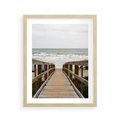 Plakat w ramie 40x50 - Morze i drewniany pomost - morze, pomost - rama drewno