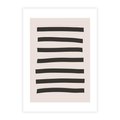 Plakat bez ramy 21x30 - Strukturalna Rewolucja Form - minimalizm, czarne pasy