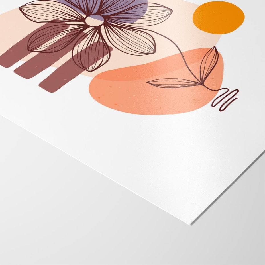 Plakat bez ramy 30x40 - Migocące Odbicia Kwiatów - abstrakcyjna sztuka, plamy