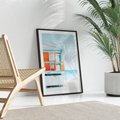 Plakat bez ramy 30x40 - Letnia Idylla - plaża, domek na plaży