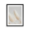 Plakat w ramie 30x40 - Czysty Minimalizm - białe trawy, minimalizm - rama czarna