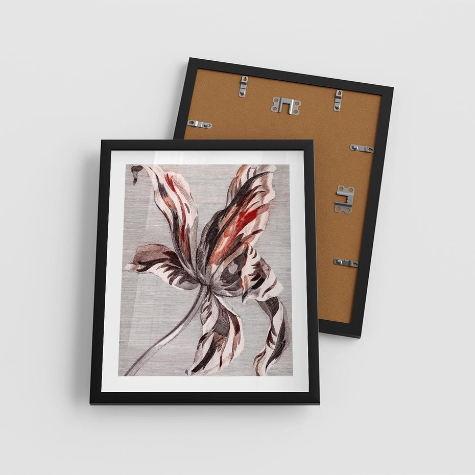 Plakat w ramie 40x50 - Graficzna Elegancja - nowoczesna sztuka, grafika - rama czarna