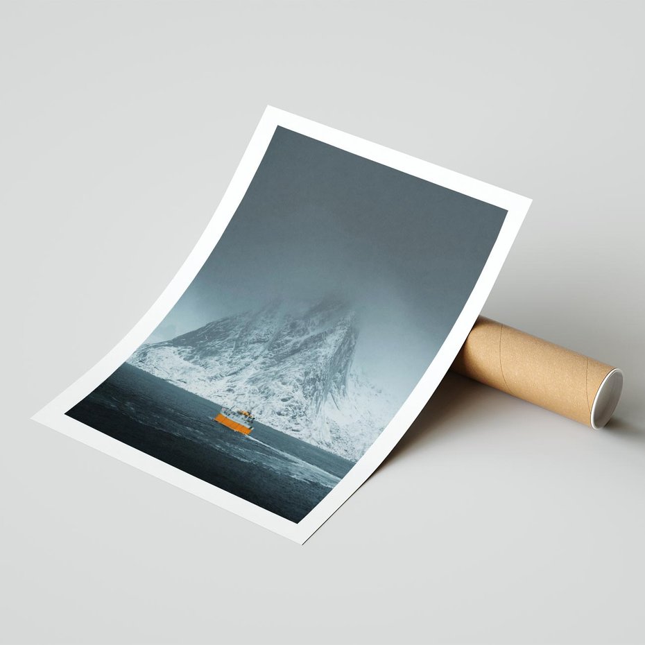 Plakat bez ramy 21x30 - Skandynawski pejzaż - skadynawski, pejzaż