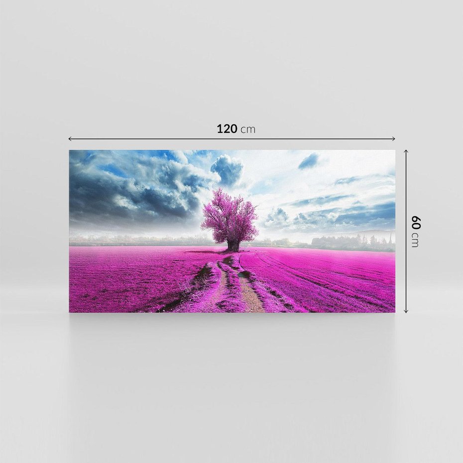 Obraz na płótnie 120x60 - Fioletowa abstrakcja w ruchu - abstrakcja, fiolet