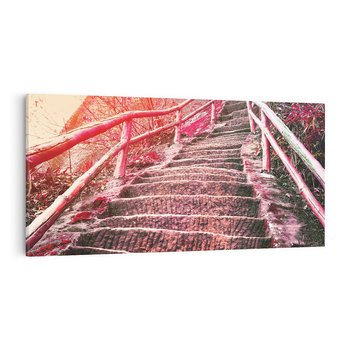 Obraz na płótnie 120x60 - Schody prowadzące do nieznanych ścieżek - schody, ścieżka