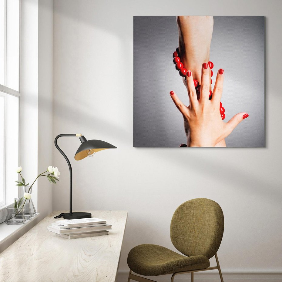 Obraz na płótnie 80x80 - Manicure i Pedicure - Piękno Paznokci - manicure, pedicure