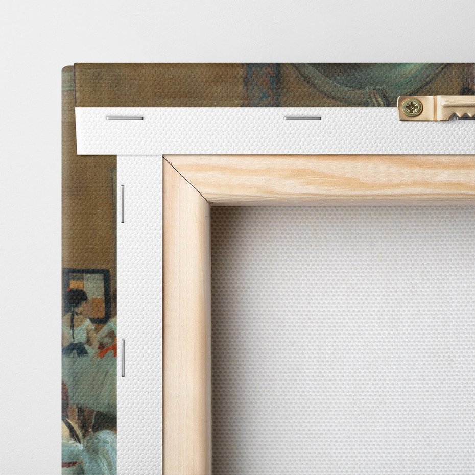 Obraz na płótnie 50x50 - The Dance Foyer at the Opera on the rue Le Peletier (1872), Edgar Degas - Reprodukcja - reprodukcja, obraz na płótnie