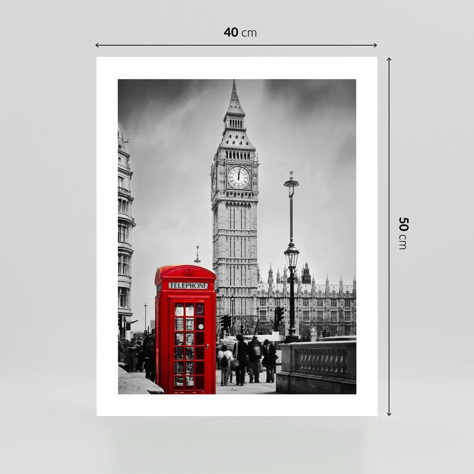 Plakat bez ramy 40x50 - Ikoniczny Big Ben w Londynie - Big Ben, Londyn