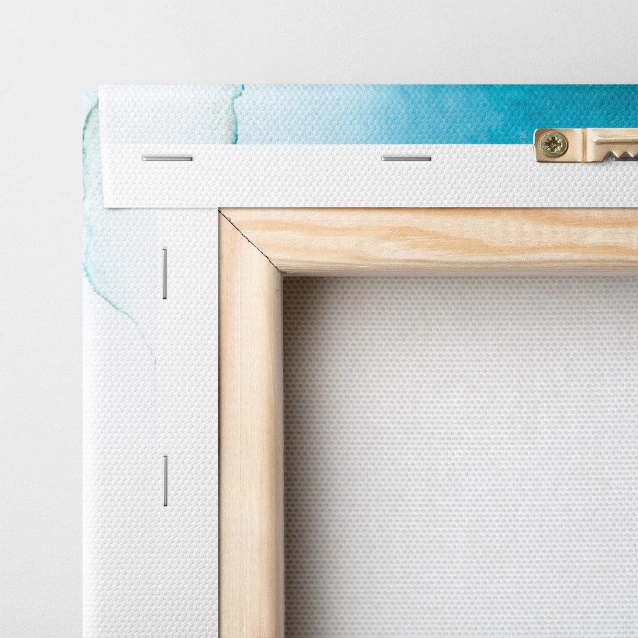 Obraz na płótnie 50x50 - Marmur złotą akwarelą - marmur, akwarela