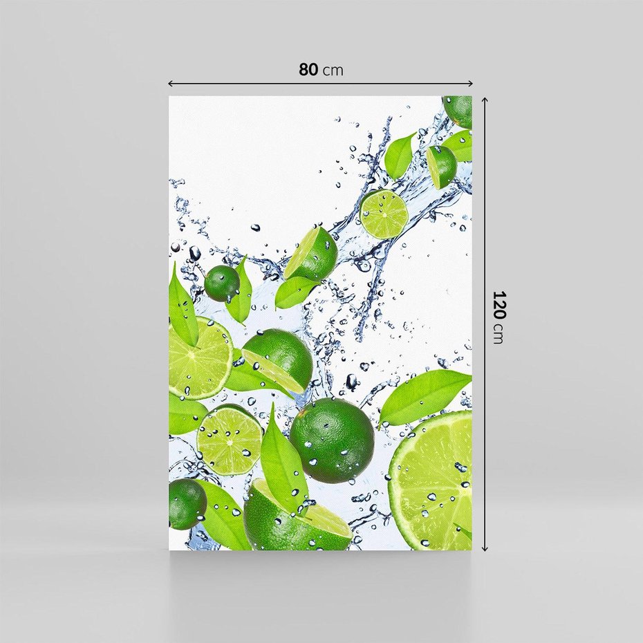 Obraz na płótnie 80x120 - Cytrusowa Świeżość - limonki, cytryny