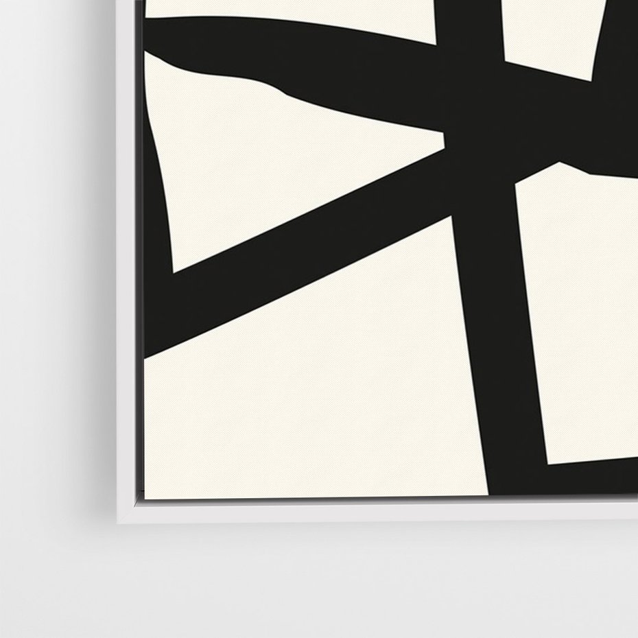 Obraz w ramie 70x100 - Impresje Wymiaru - linie, abstrakcja - rama biała