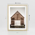 Plakat w ramie 30x40 - Rustykalny Drewniany Domek - domek, drewniany dom - rama drewno