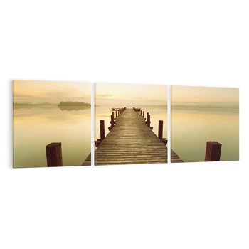 Obraz na płótnie 150x50 - Molo: spacer nad morzem - molo, morze
