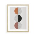 Plakat w ramie 40x50 - Eksperymenty z Geometrią - geometryczny plakat, sztuka nowoczesna - rama drewno