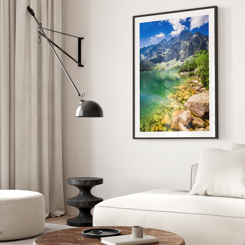 Plakat bez ramy 40x50 - Mistyczne Połączenie - jezioro, góry