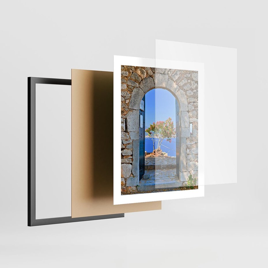 Plakat w ramie 40x50 - Perspektywa nad morzem - perspektywa, morze - rama czarna