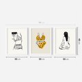 Zestaw obrazy w ramie 30x40 galeria - Kobiece, plakaty, bielizna, garderoba - rama biała