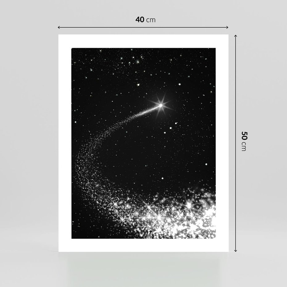 Plakat bez ramy 40x50 - Kometa wśród gwiazd - kometa, gwiazdy
