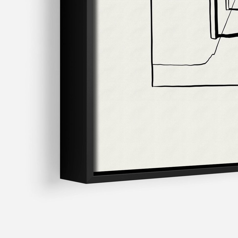 Obraz w ramie 50x70 - Poezja światła i cienia - nowoczesna sztuka, minimalistyczny styl - rama czarna