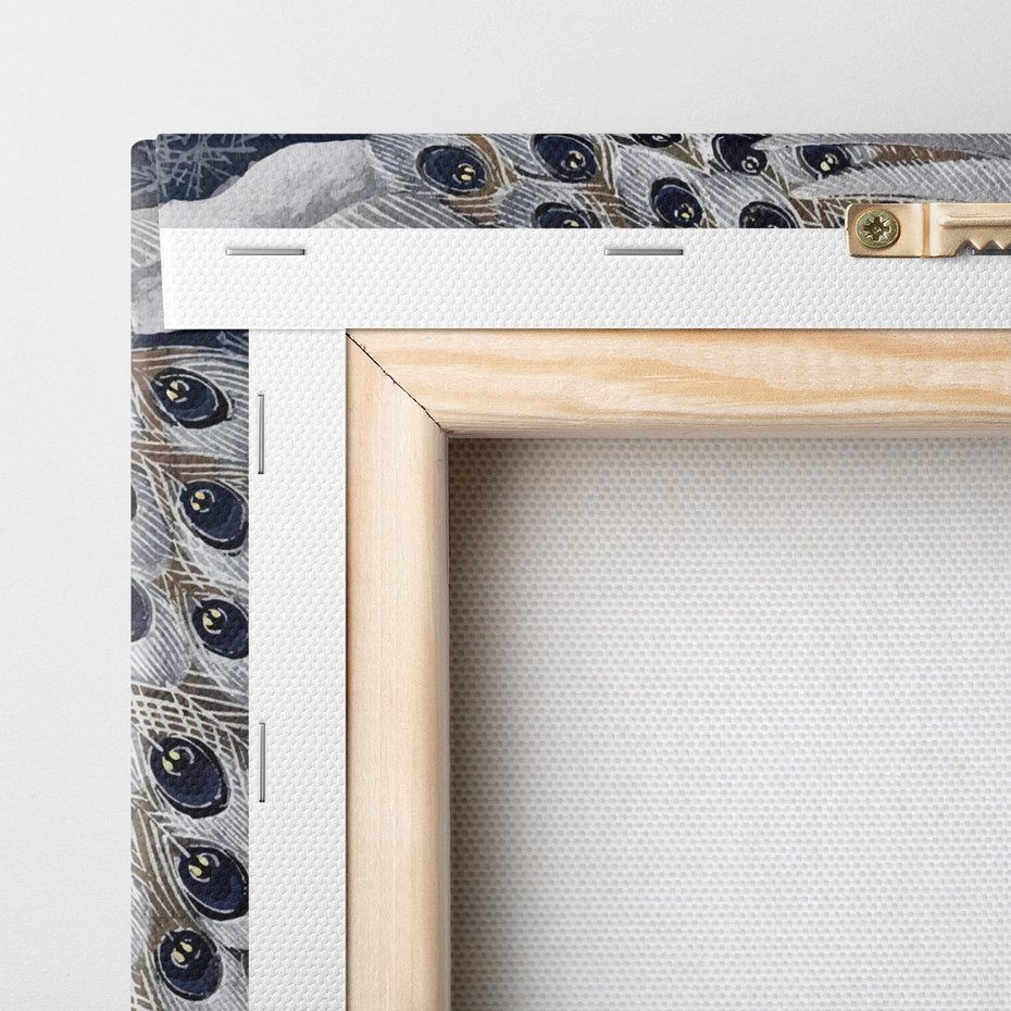 Obraz na płótnie 50x70 - Japońskie Pawie - japońska grafika, pawie