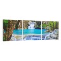 Obraz na płótnie 150x50 - Siła Rzeki i Urok Wodospadu - rzeka, wodospad