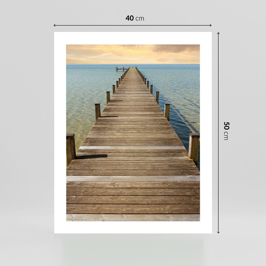 Plakat bez ramy 40x50 - Pomost ku morzu - pomost, morze