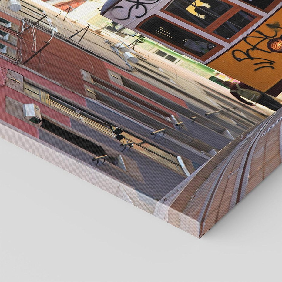 Obraz na płótnie 70x70 - Lizbońskie tramwaje - podróż w czasie - Lizbona, tramwaj