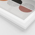 Plakat w ramie 40x50 - Eksperymenty z Geometrią - geometryczny plakat, sztuka nowoczesna - rama biała