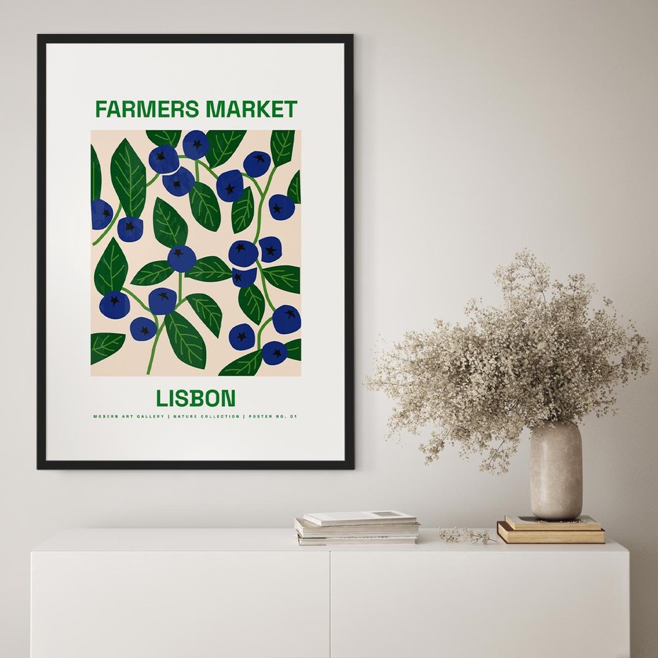 Plakat bez ramy 40x50 - Rozkwitający Taniec - rośliny, wazon