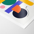 Plakat bez ramy 30x40 - Przestrzenne Innowacje - nowoczesna sztuka, geometryczna kolorowa grafika