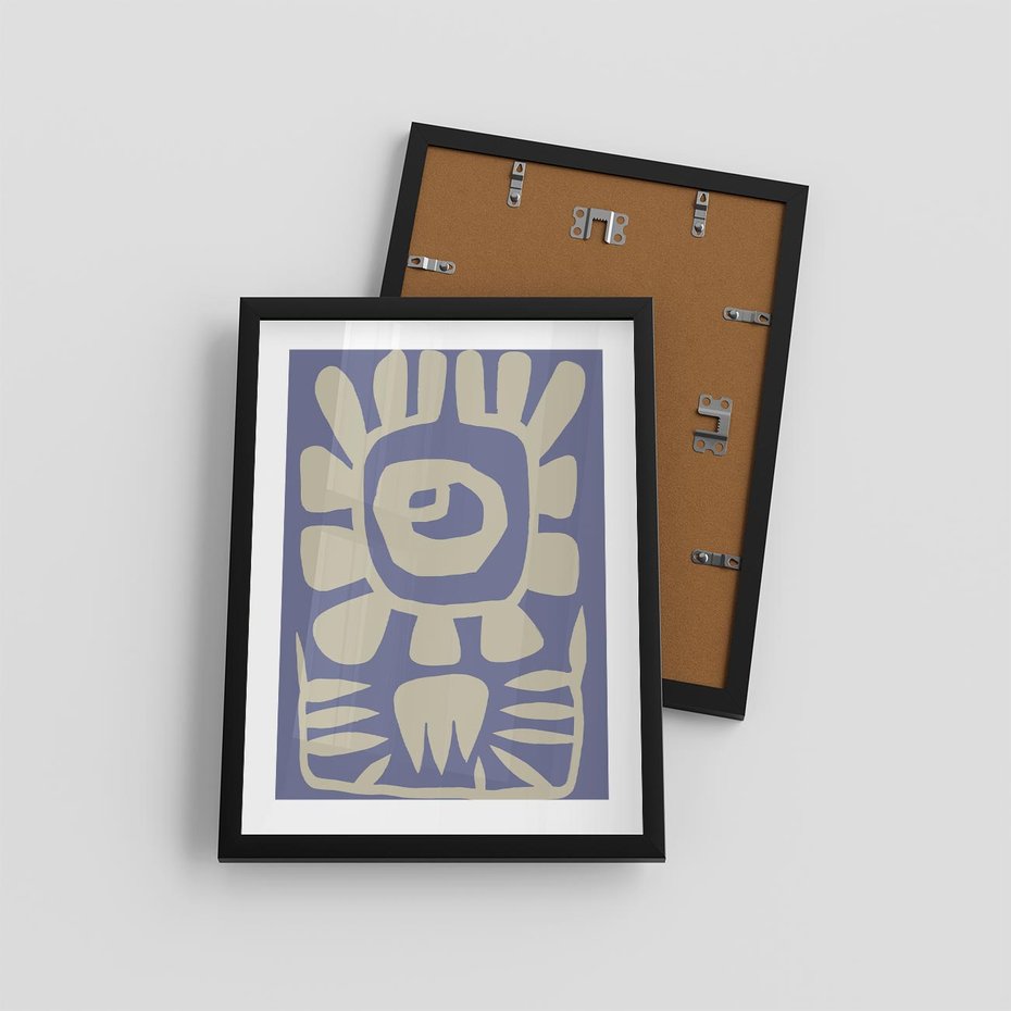 Plakat w ramie 30x40 - Widok Abstrakcyjny - skandynawski styl, plakat - rama czarna