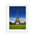Plakat w ramie 50x70 - Eiffla: symbole Paryża - Eiffla, Paryż - rama biała