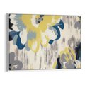 Obraz w ramie 120x80 - Kwiatowe Impresje - malowane duże kwiaty, kolory żółty - rama biała