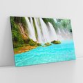 Obraz na płótnie 100x70 - Magia wodospadu - mistyczna dżungla - wodospad, dżungla