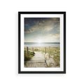 Plakat w ramie 30x40 - Błękitne morze na pomostach - morze, pomost - rama czarna