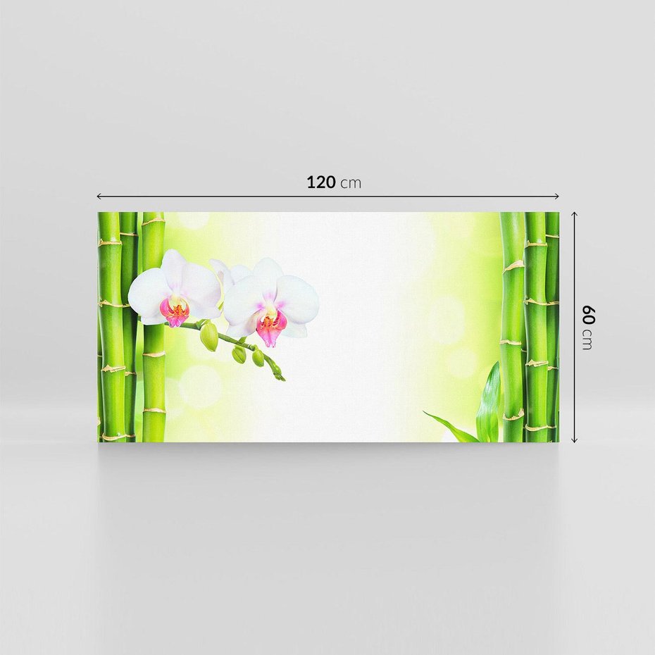 Obraz na płótnie 120x60 - Orchidea, Bambus i Relaks w SPA - orchidea, kwiat