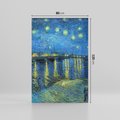 Obraz na płótnie 80x120 - "Starry Night Over the Rhone" (1888) Vincent van Gogh - Reprodukcja - reprodukcja, obraz na płótnie