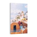 Obraz na płótnie 50x70 - Błękit Morza i Białe Domki - Santorini, wyspa