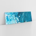 Obraz na płótnie 120x40 - W stronę niebieskiego horyzontu - abstrakcja, rozlane farby