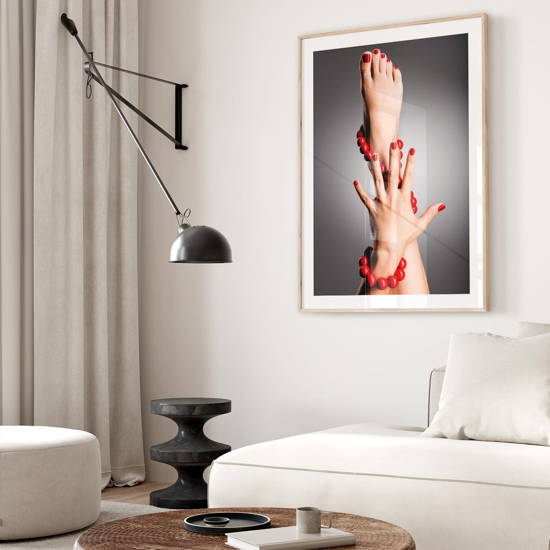 Plakat w ramie 50x70 - Manicure i Pedicure - Piękno Paznokci - manicure, pedicure - rama drewno