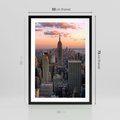 Plakat w ramie 50x70 - Nowojorskie Wieżowce - Nowy York, wieżowce - rama czarna