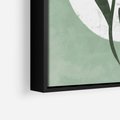 Obraz w ramie 50x70 - Kształty Zielonego Ukojenia - zielony plakat, roślinne motywy - rama czarna