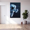 Obraz na płótnie 70x100 - kosmiczna podróż - kosmonauta, ziemia