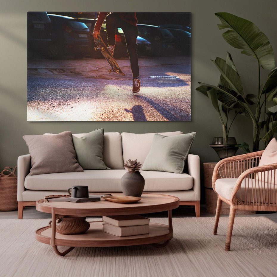 Obraz na płótnie 120x80 - Deskorolkowa Adrenalina Sportu - deskorolka, skateboard
