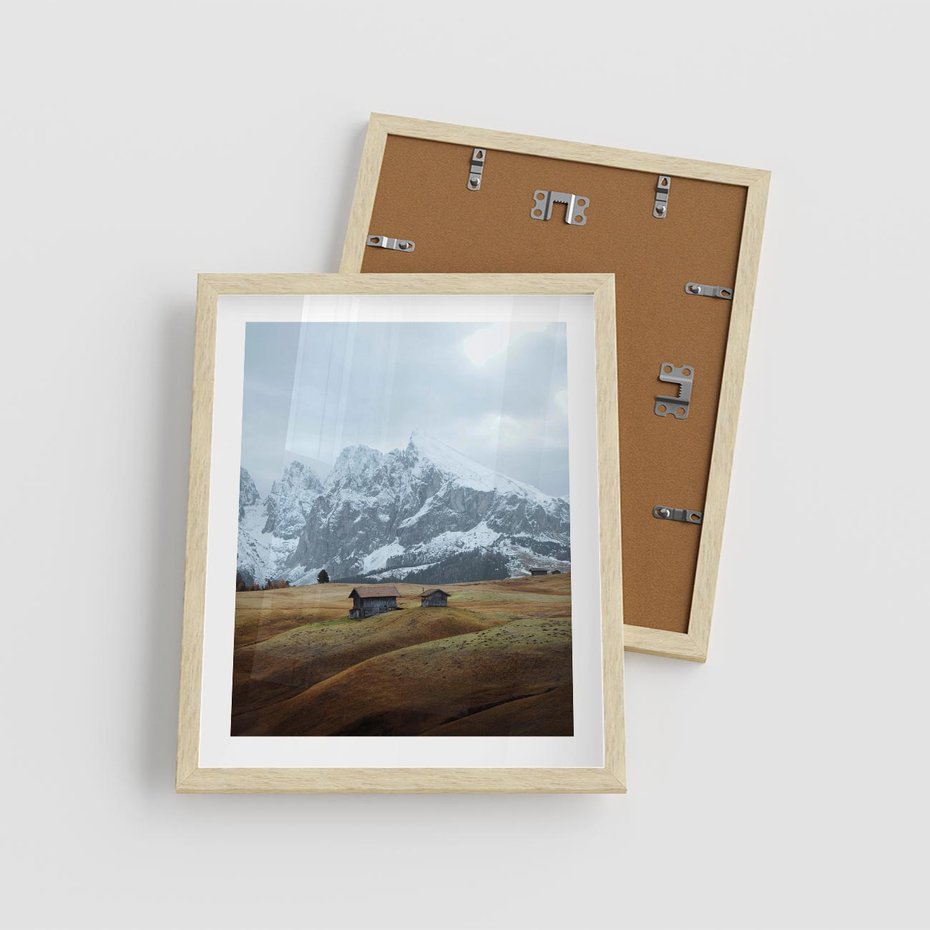 Plakat w ramie 40x50 - Odkryj Ich Urok - góry, skandynawia - rama drewno