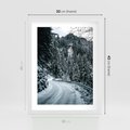 Plakat w ramie 30x40 - Zimowa Przygoda - zima w górach, droga - rama biała