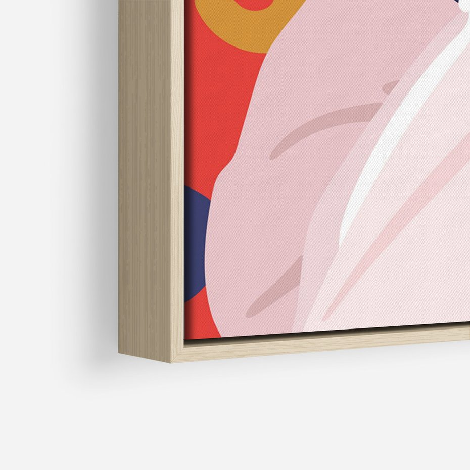 Obraz w ramie 50x70 - Kobieca Przenikliwość - nowoczesny plakat, styl retro - rama drewno