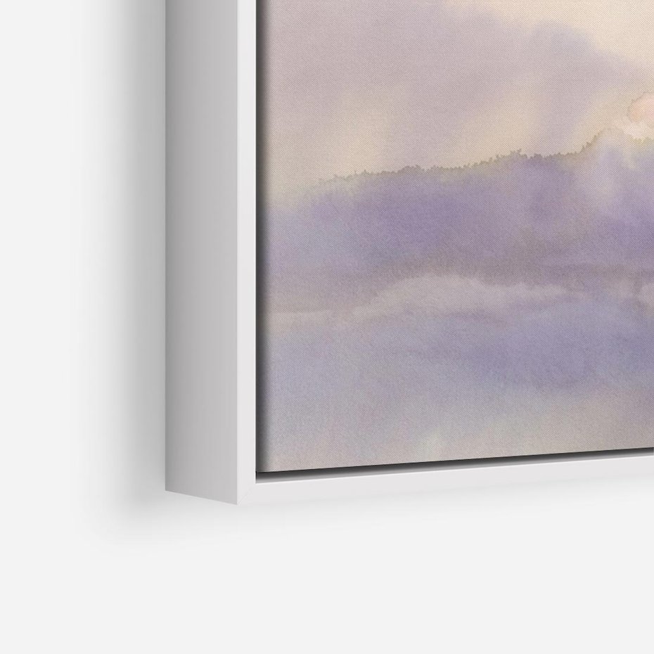 Obraz w ramie 100x70 - Ruchoma cisza widzenia - akwarela, subtelene - rama biała