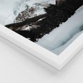 Zestaw obrazy w ramie 40x50 galeria - Zima, góry, śnieg, szron - rama biała